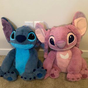 Disney stuffed Stitch and Angel